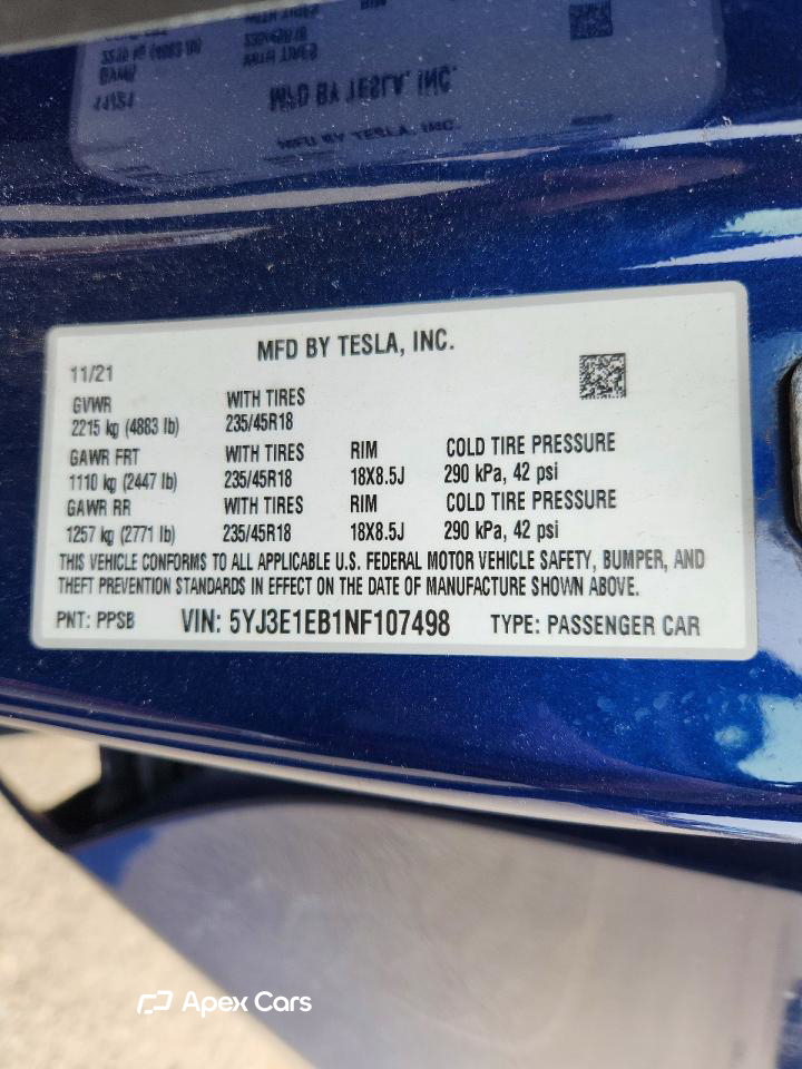 Tesla Model 3 2022