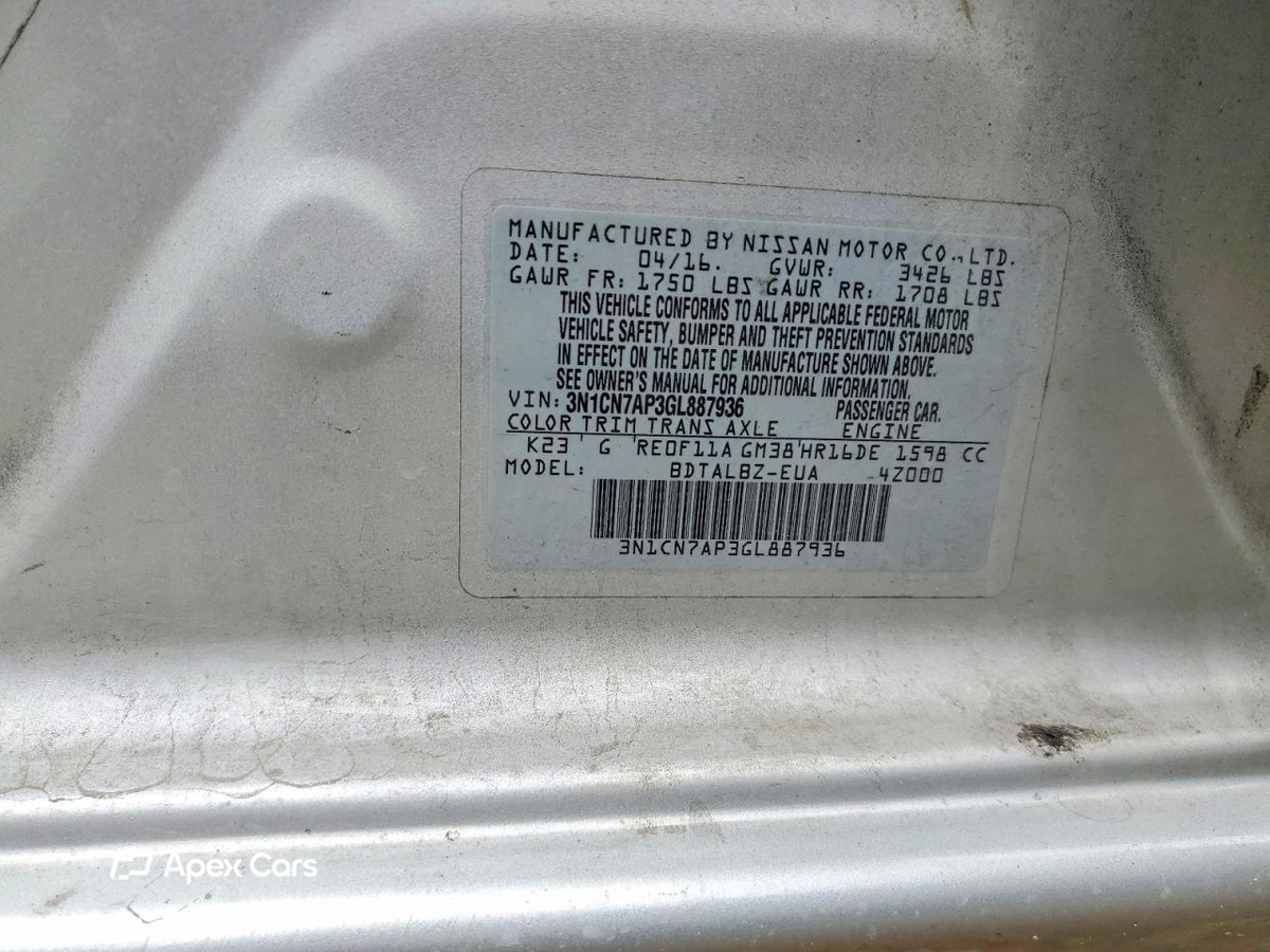 Nissan Versa 2016