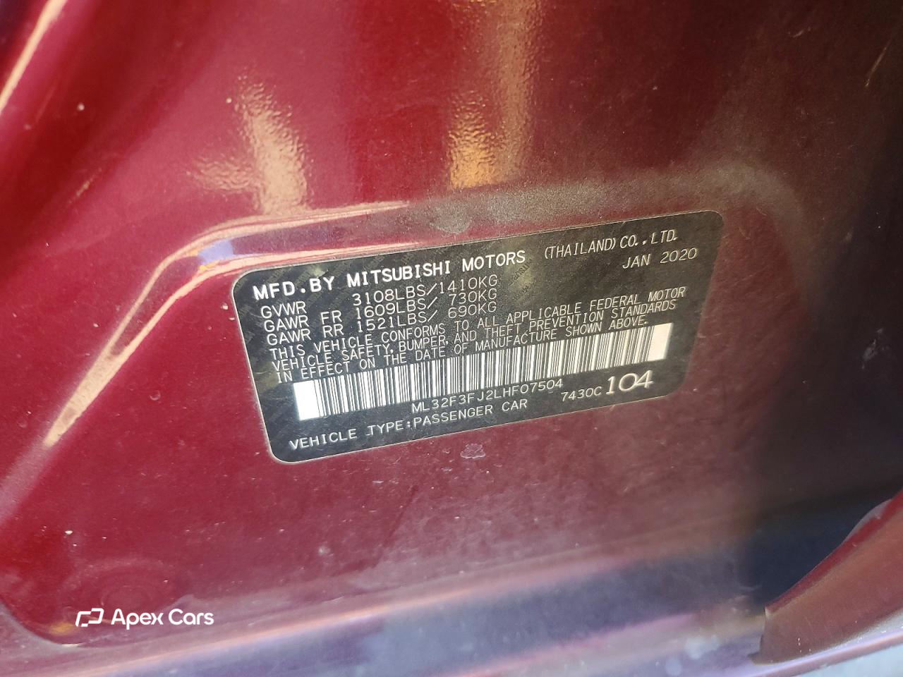 Mitsubishi Mirage 2020