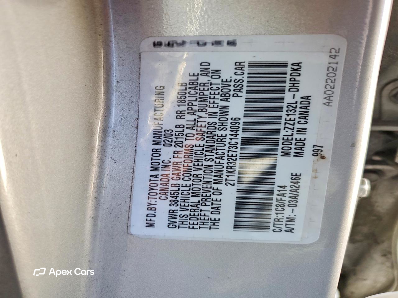 Toyota Matrix 2003
