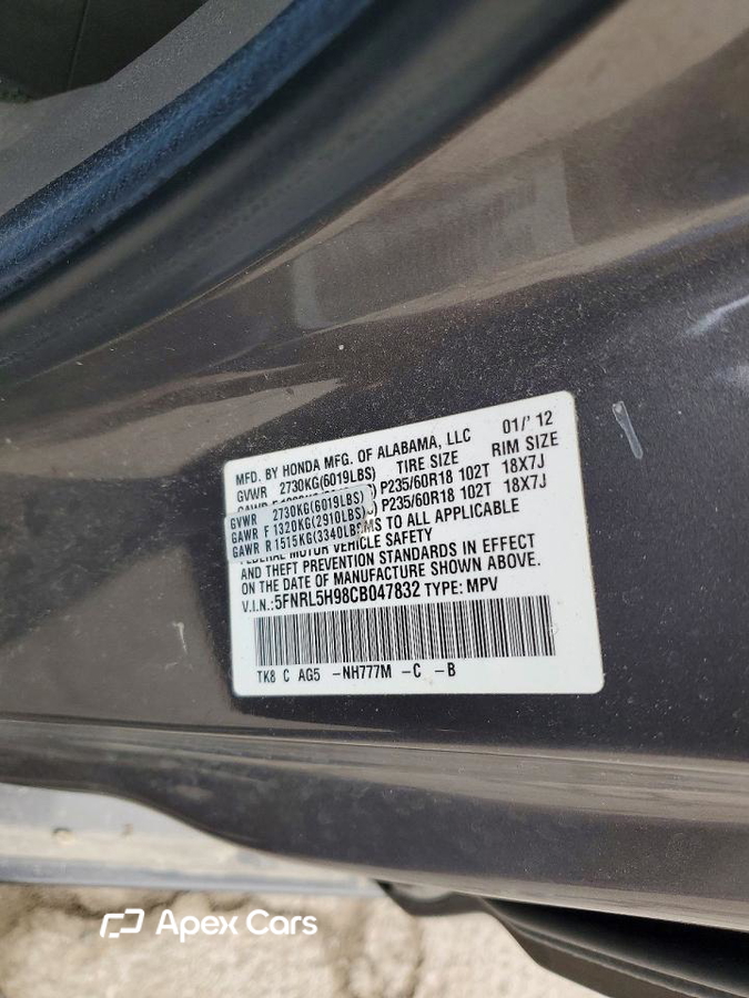 Honda Odyssey 2012