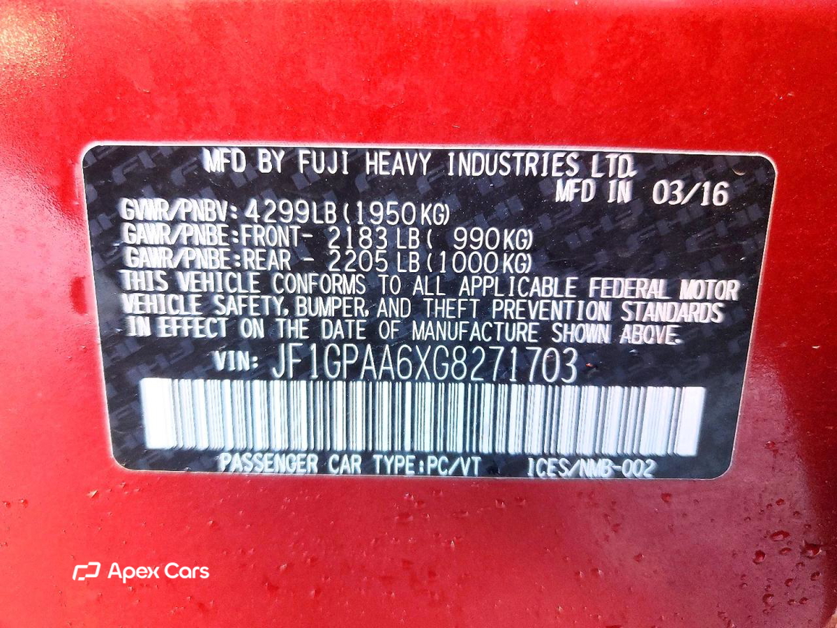 Subaru Impreza 2016