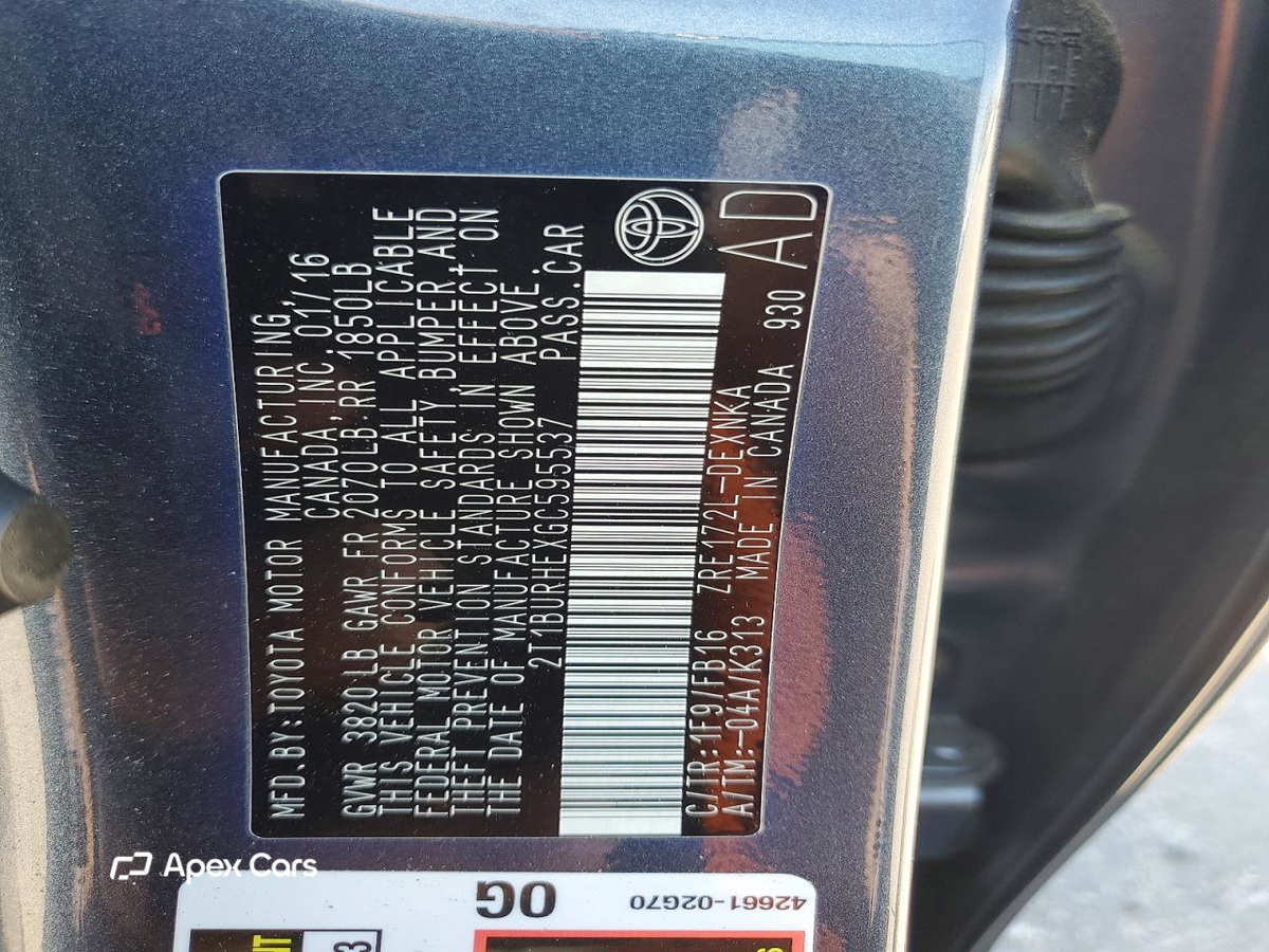 Toyota Corolla 2016