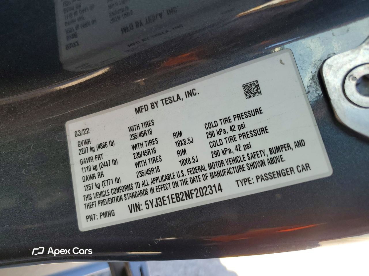 Tesla Model 3 2022