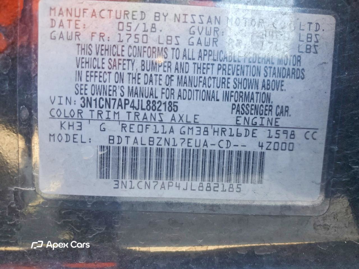Nissan Versa 2018