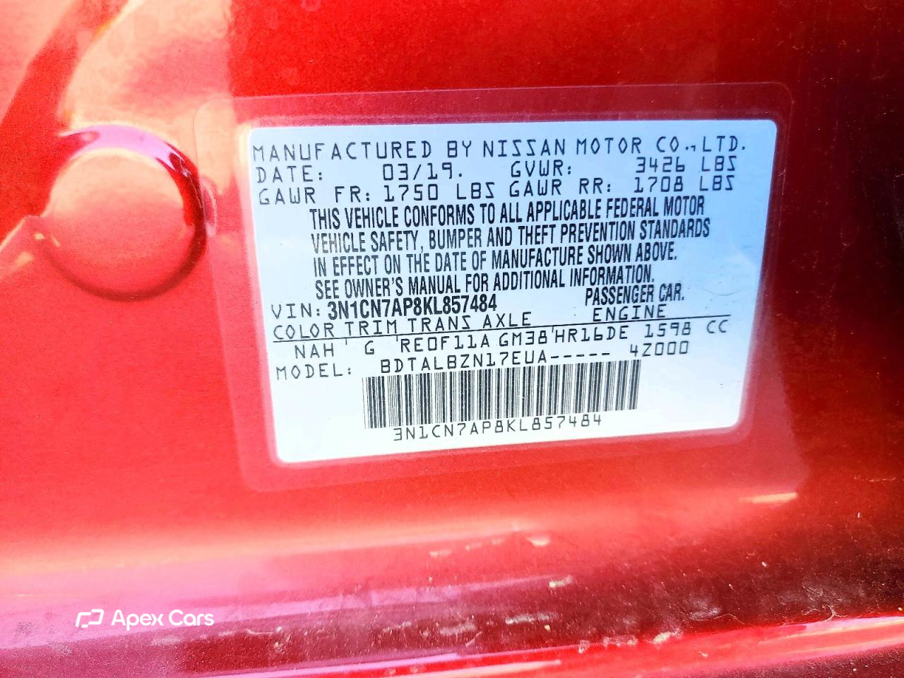 Nissan Versa 2019