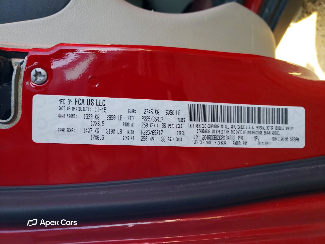Dodge Caravan 2016