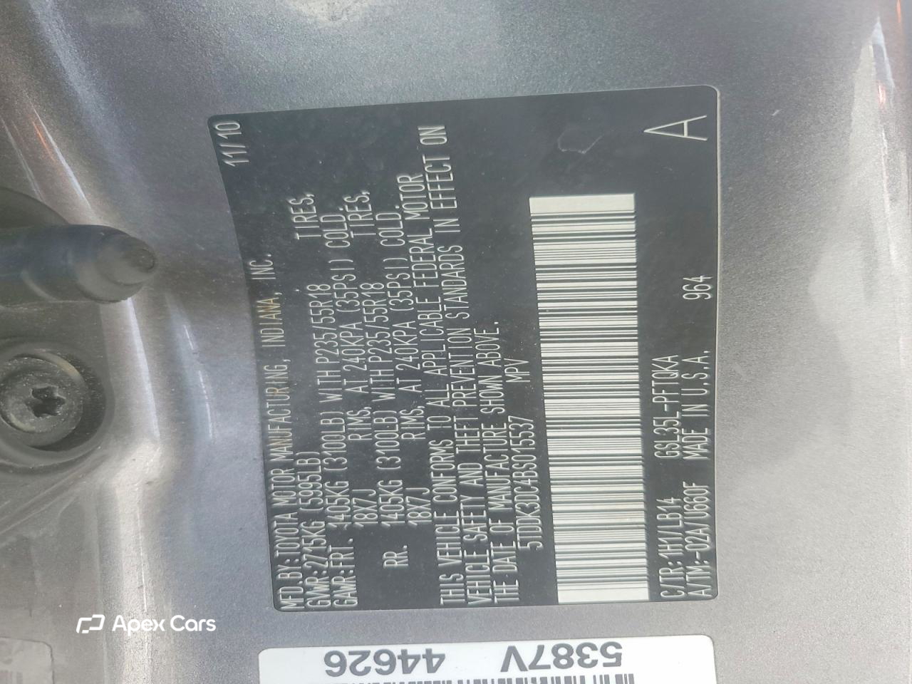 Toyota Sienna 2011