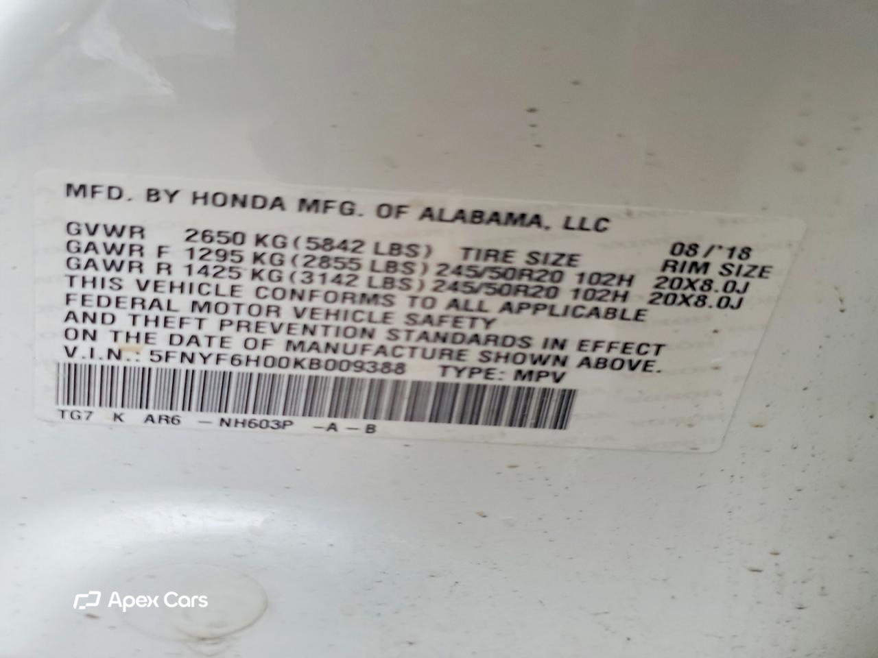 Honda Pilot 2019