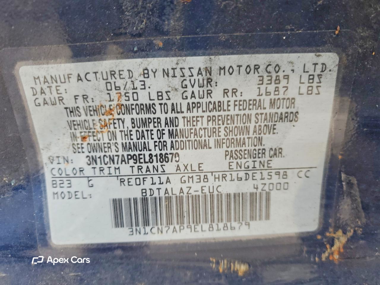 Nissan Versa 2014