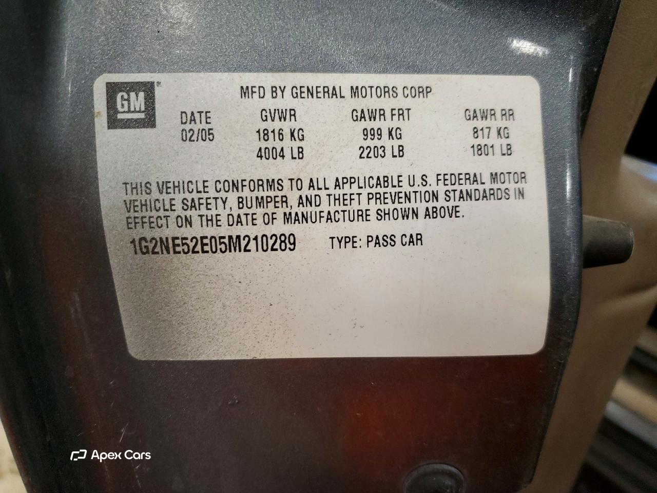 Pontiac Grand AM 2005