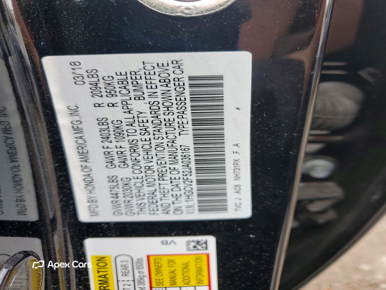 Honda Accord 2018