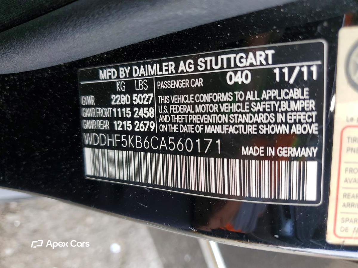 Mercedes-Benz E-klasse 2012