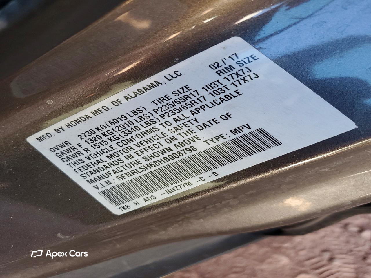 Honda Odyssey 2017