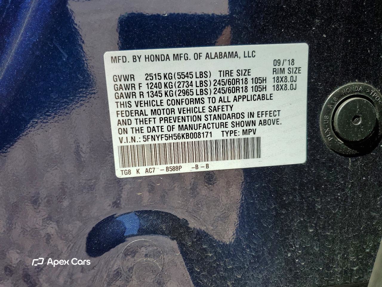 Honda Pilot 2019