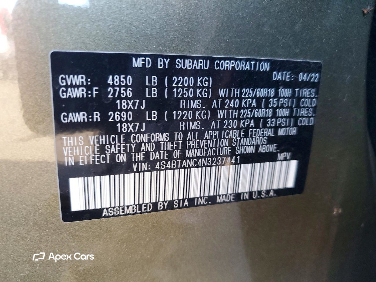 Subaru Outback 2022