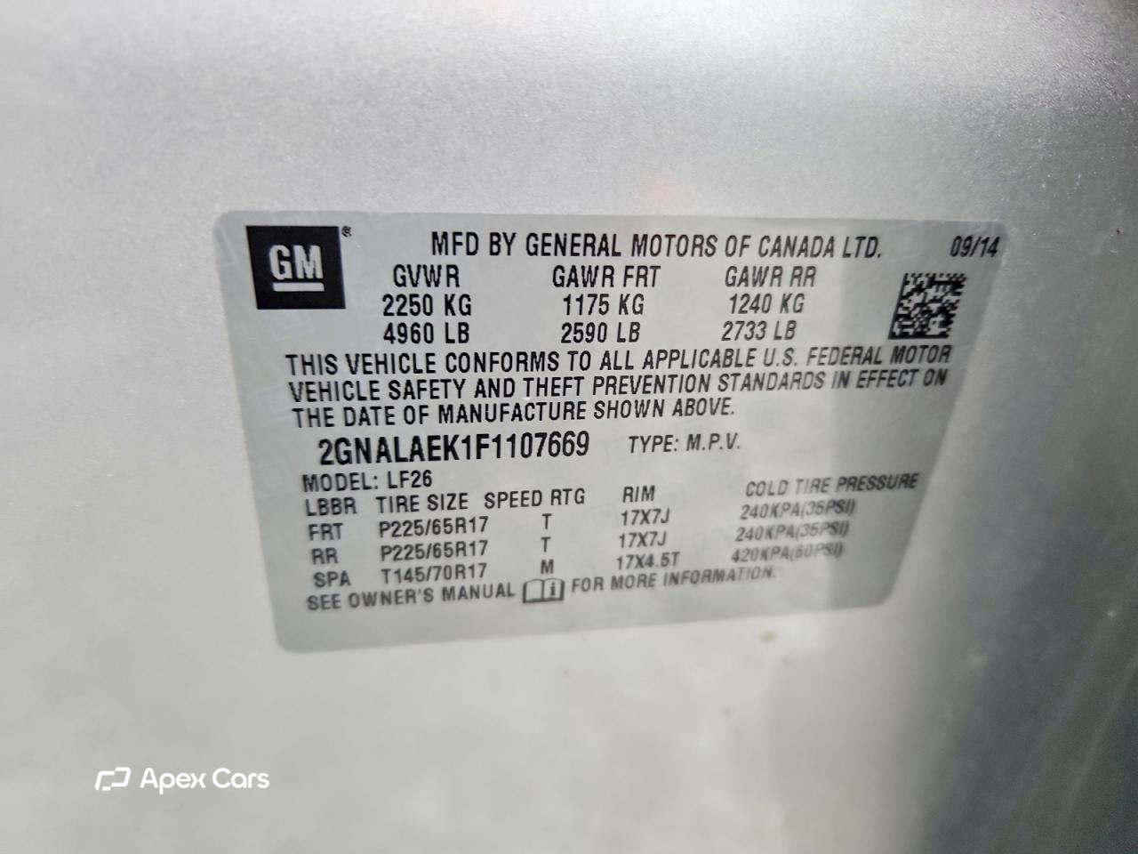 Chevrolet Equinox 2015