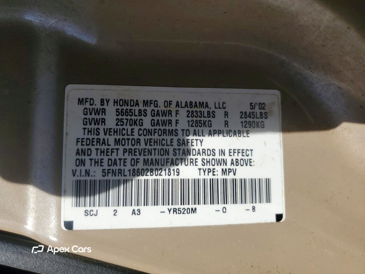 Honda Odyssey 2002