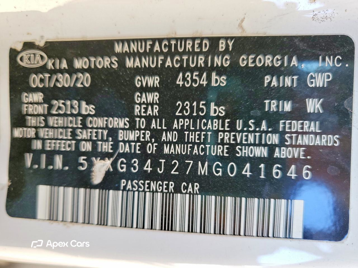 Kia K5 2021