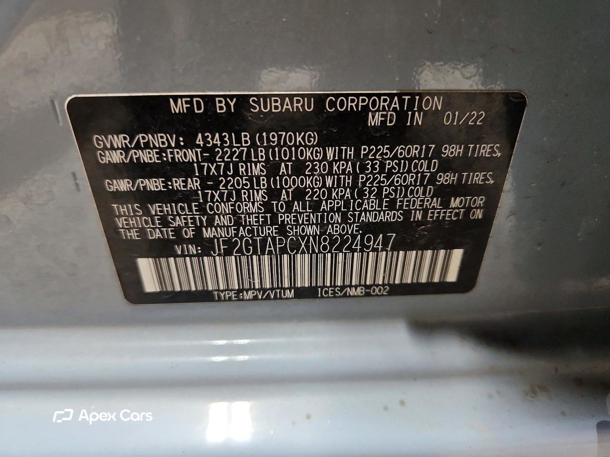 Subaru XV 2022