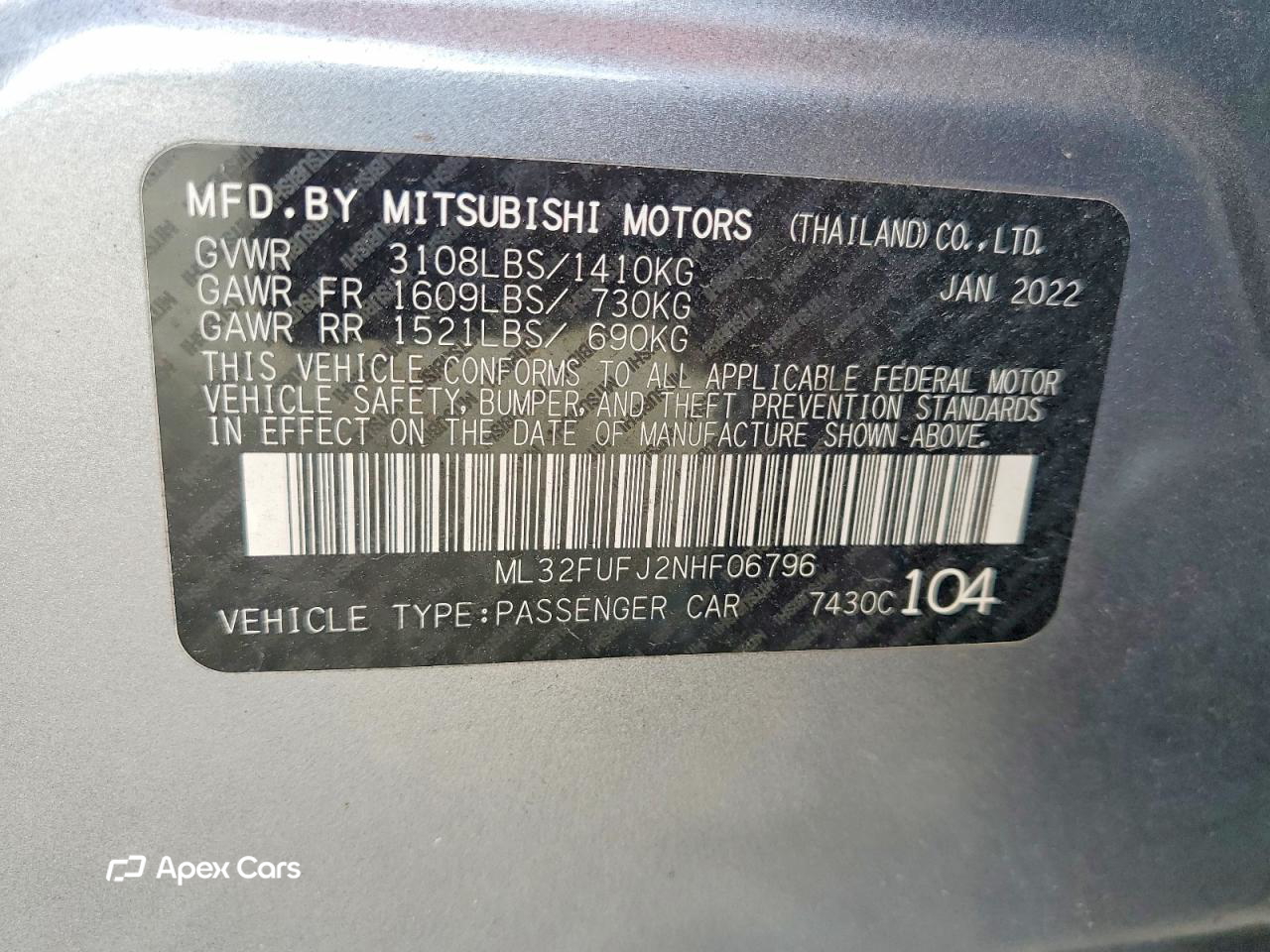 Mitsubishi Mirage 2022