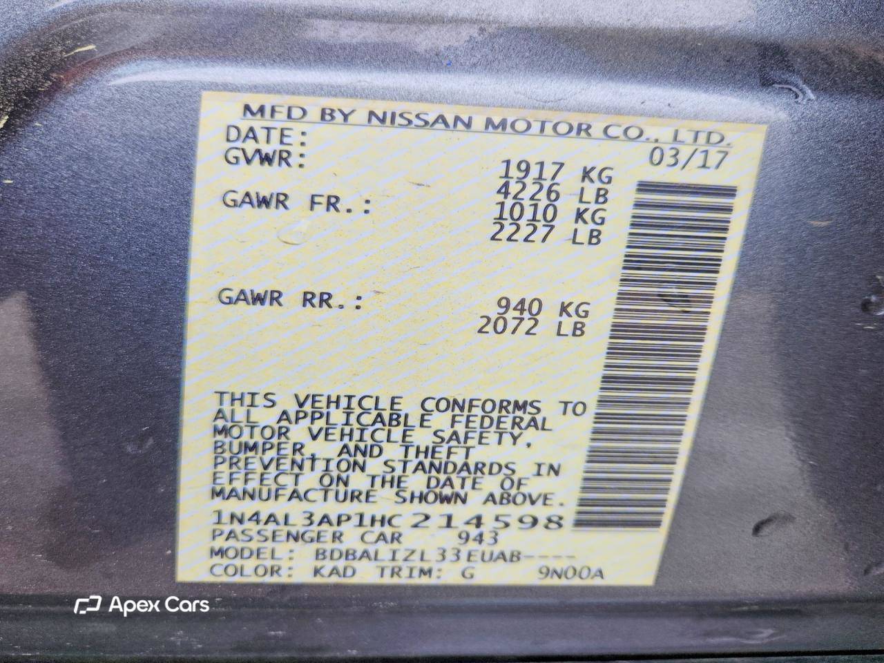 Nissan Altima 2017