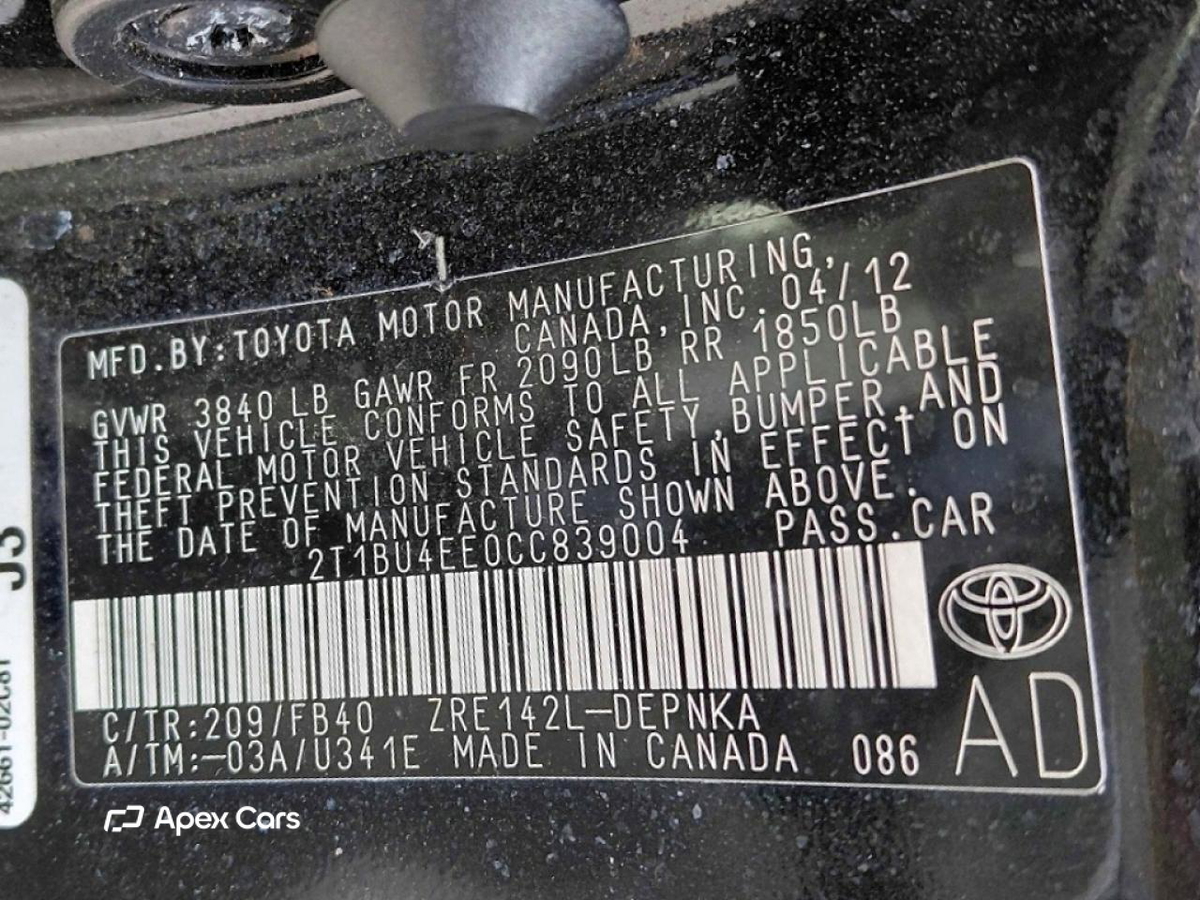 Toyota Corolla 2012