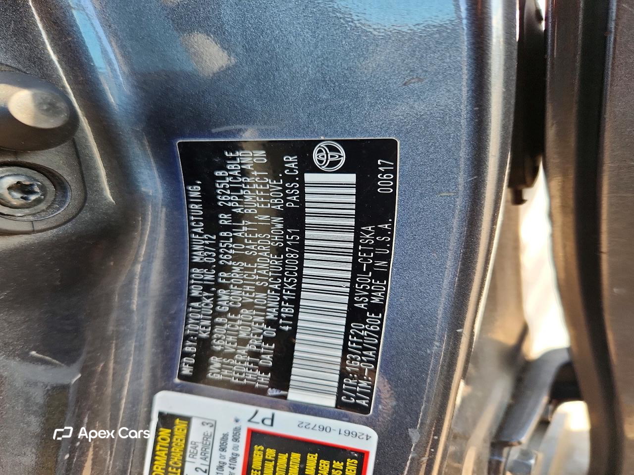 Toyota Camry 2012