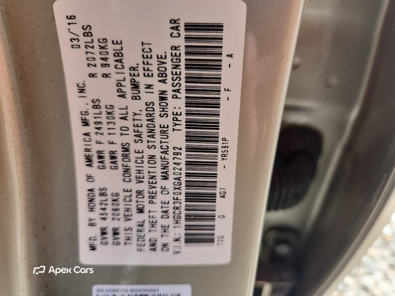 Honda Accord 2016