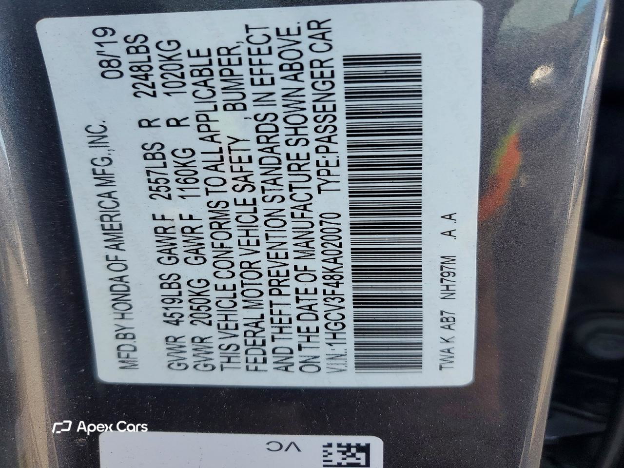 Honda Accord 2019