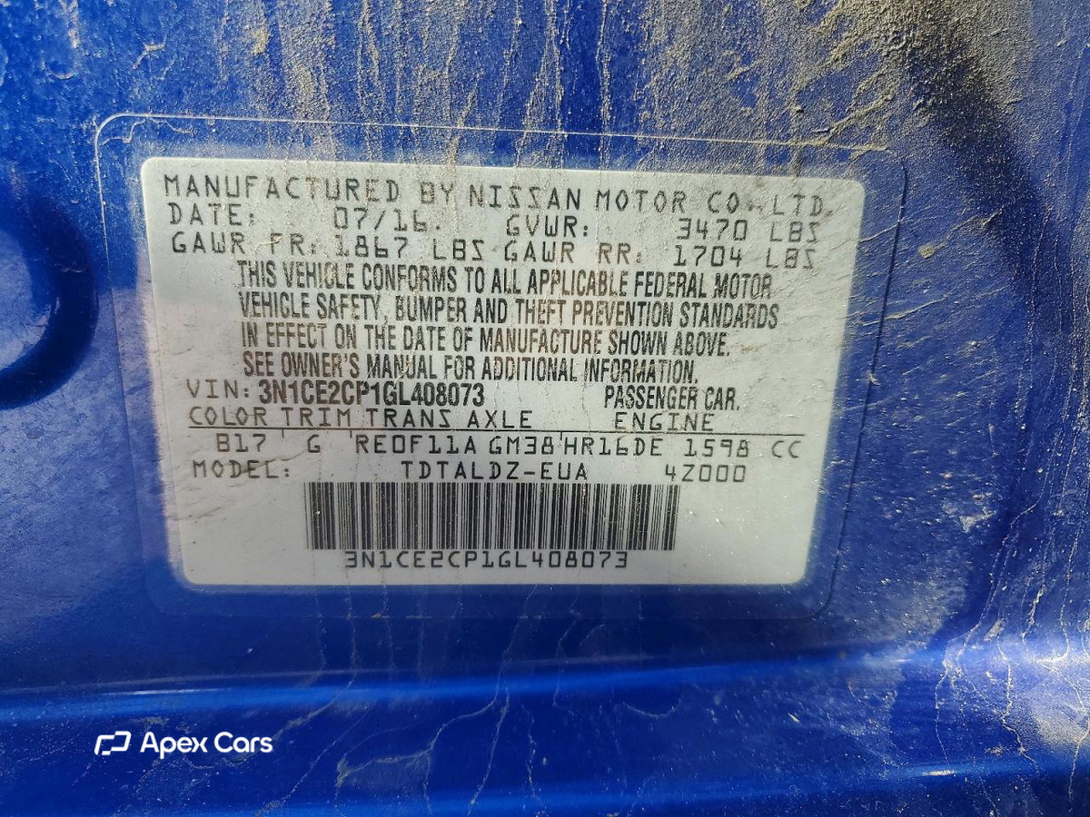 Nissan Versa 2016