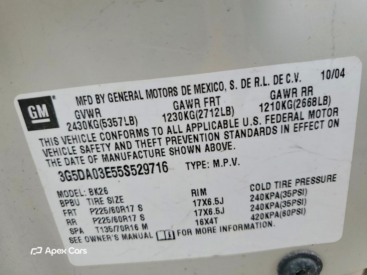 Buick Rendezvous 2005