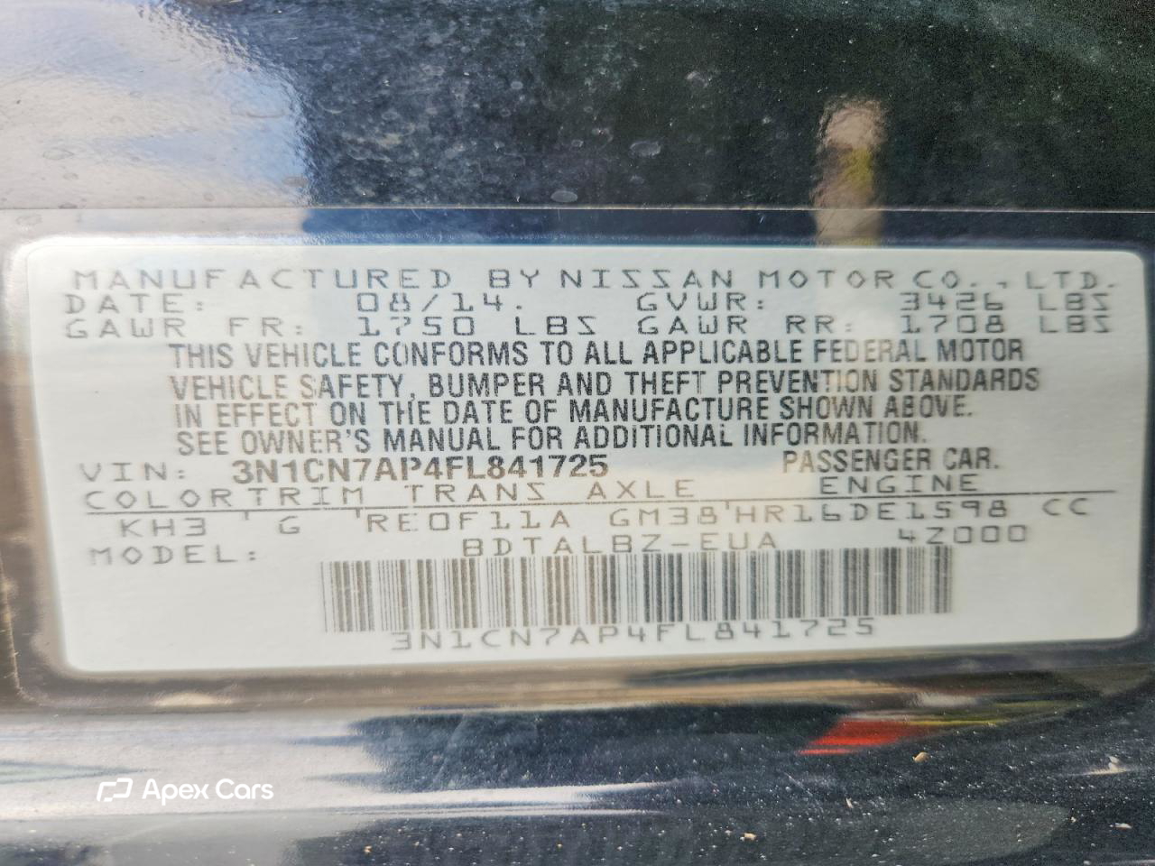 Nissan Versa 2015