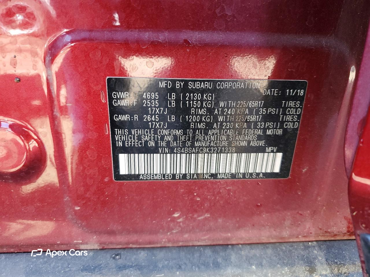 Subaru Outback 2019