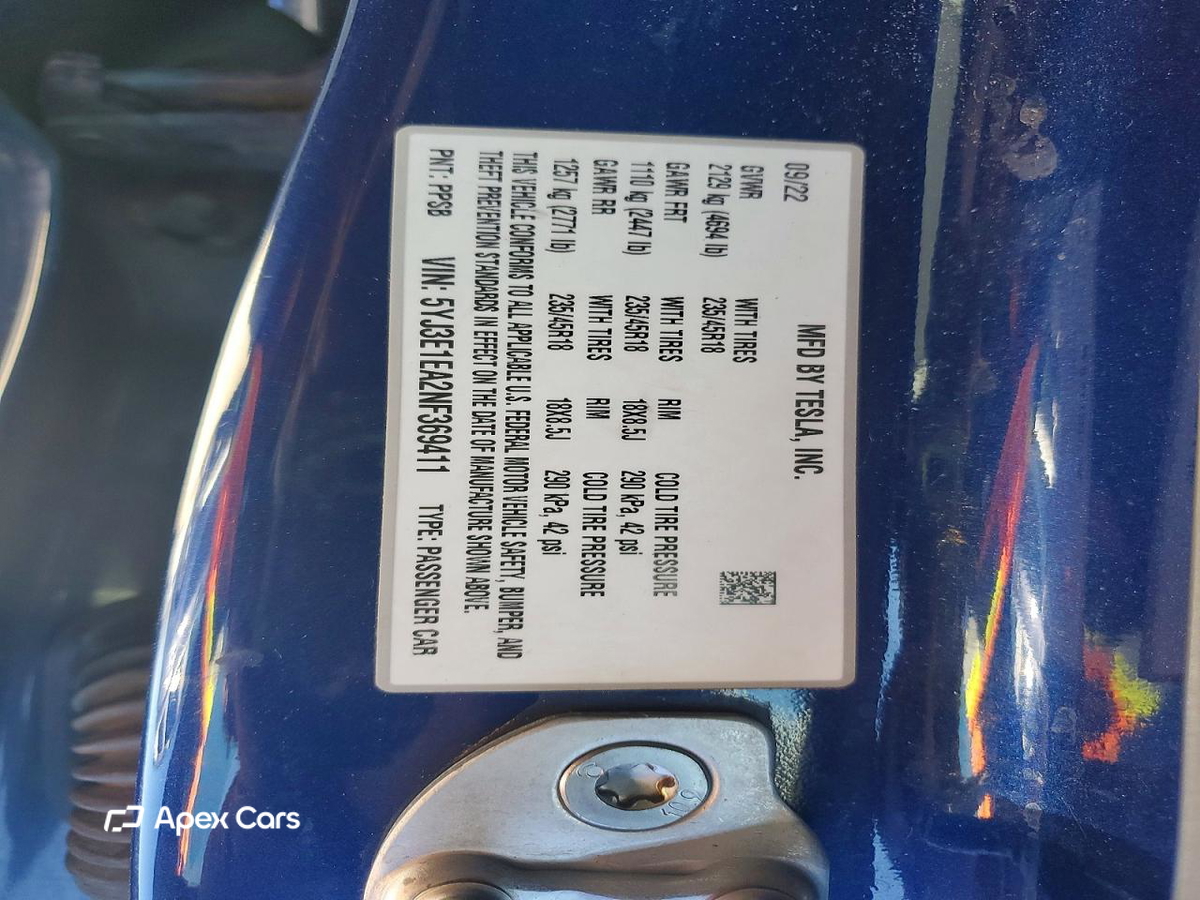 Tesla Model 3 2022