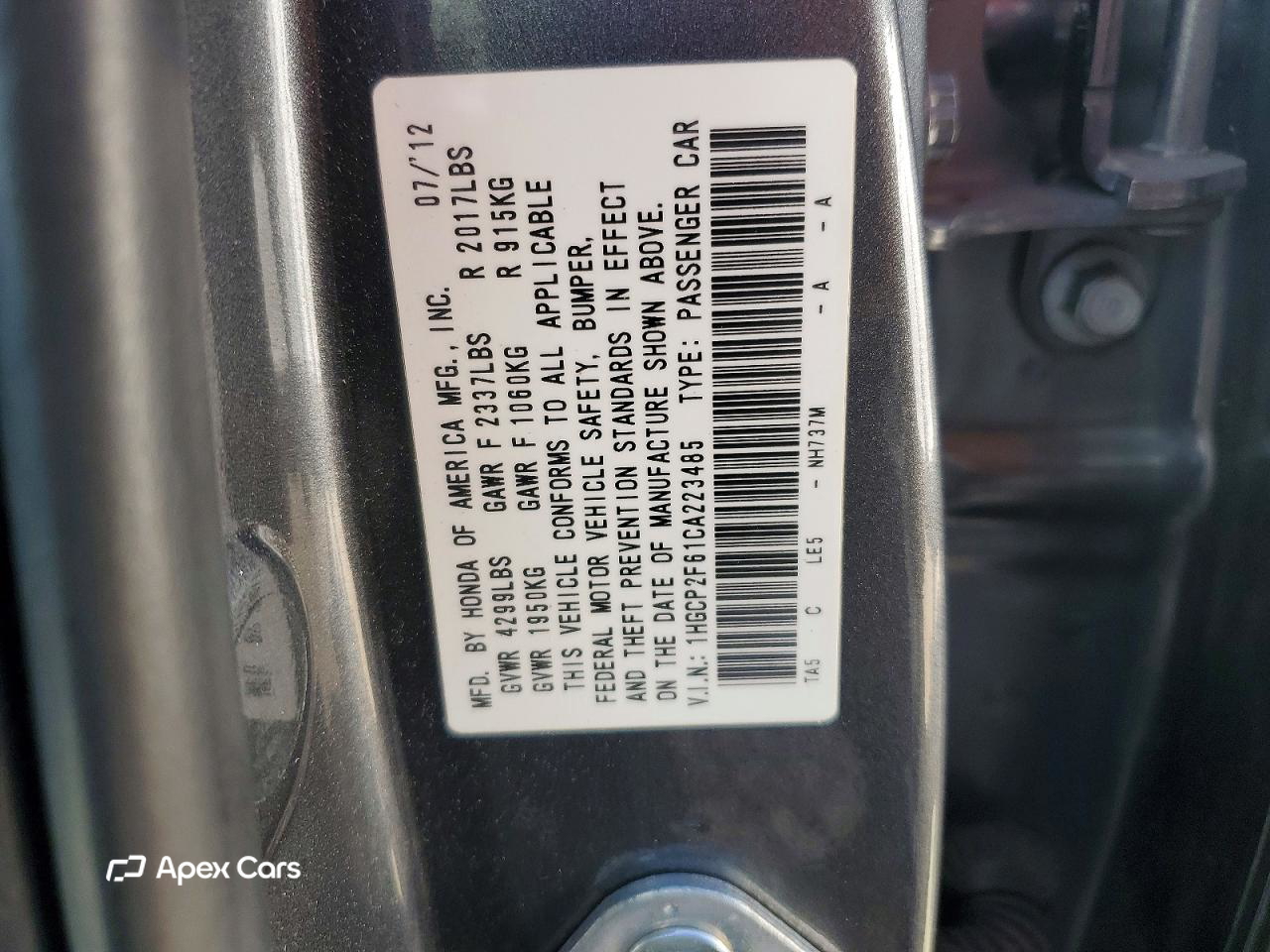 Honda Accord 2012