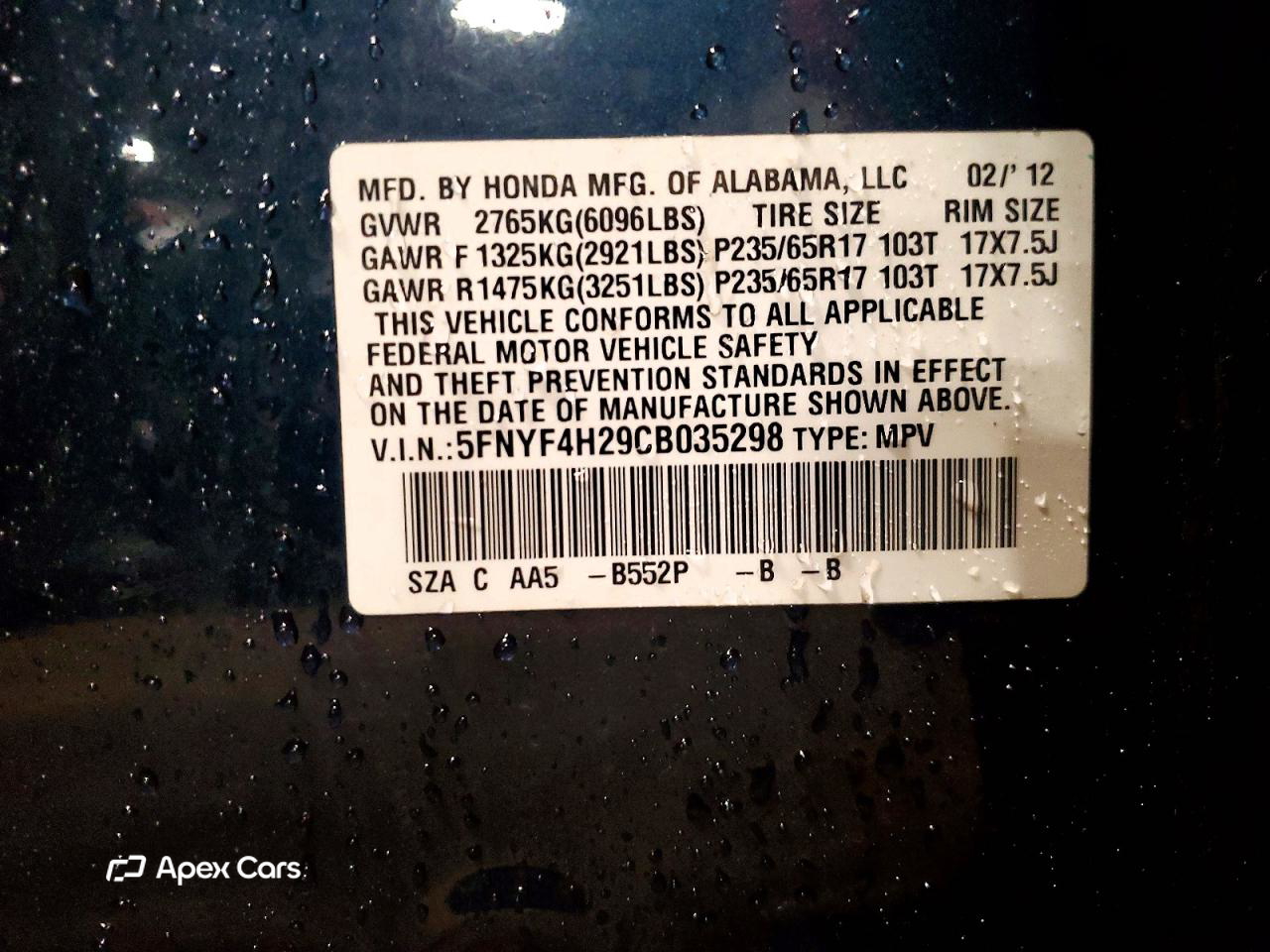 Honda Pilot 2012