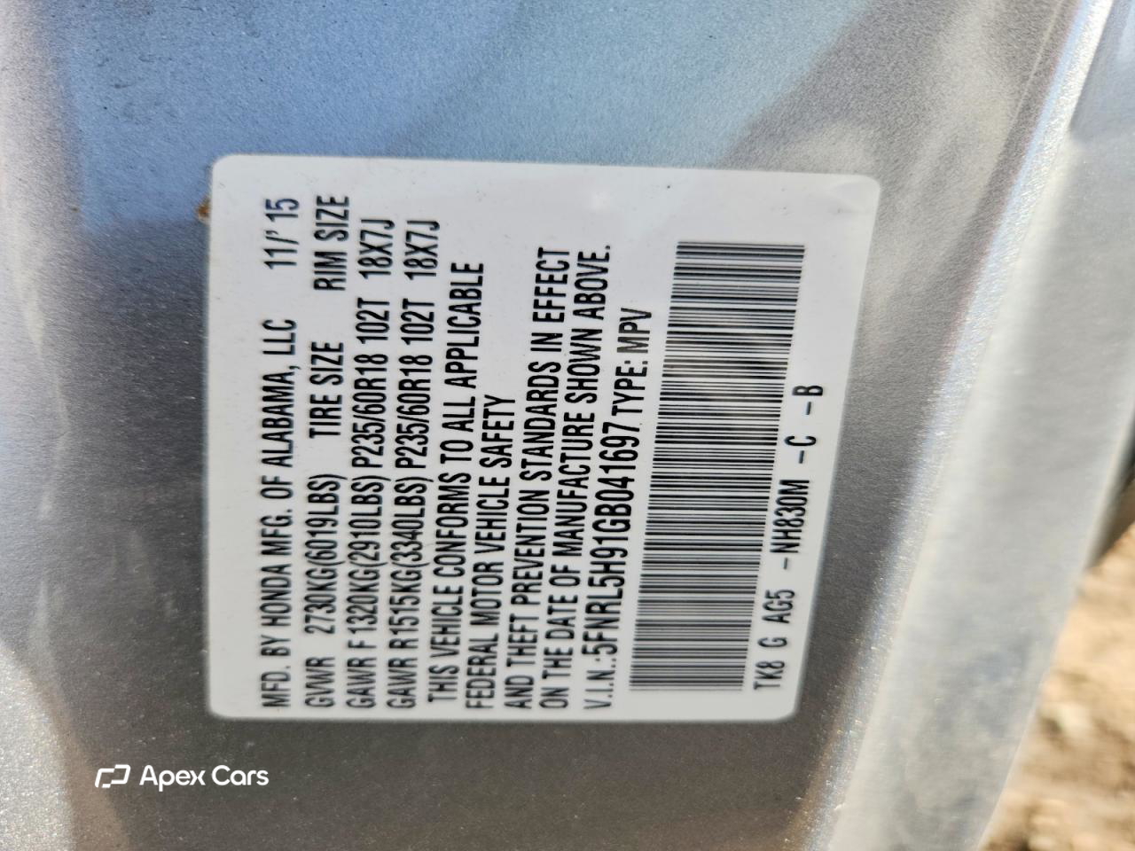 Honda Odyssey 2016
