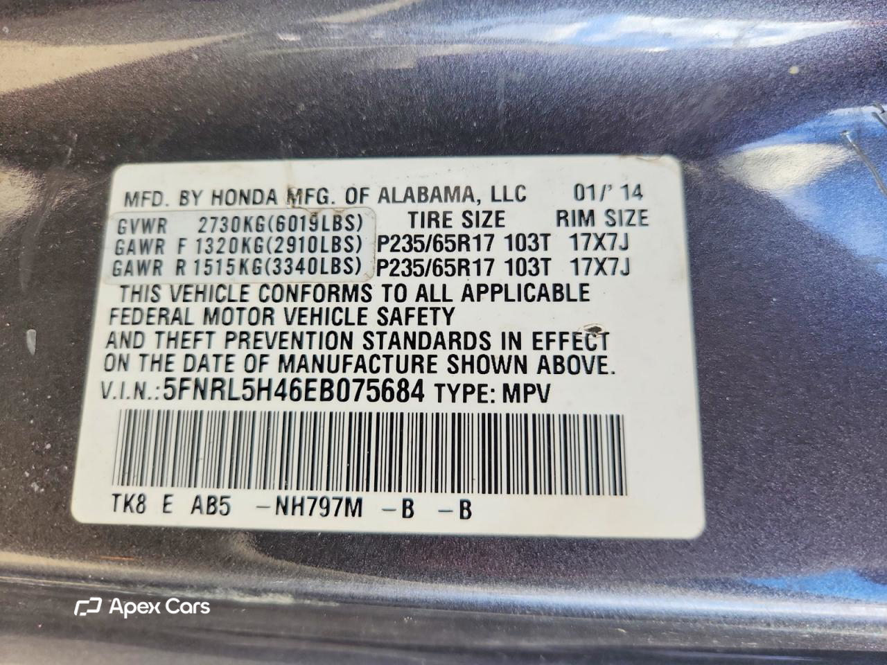 Honda Odyssey 2014