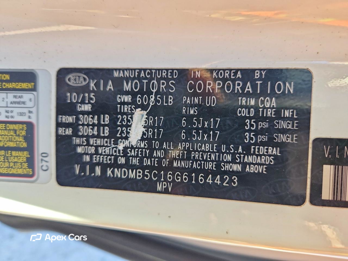 Kia Sedona 2016