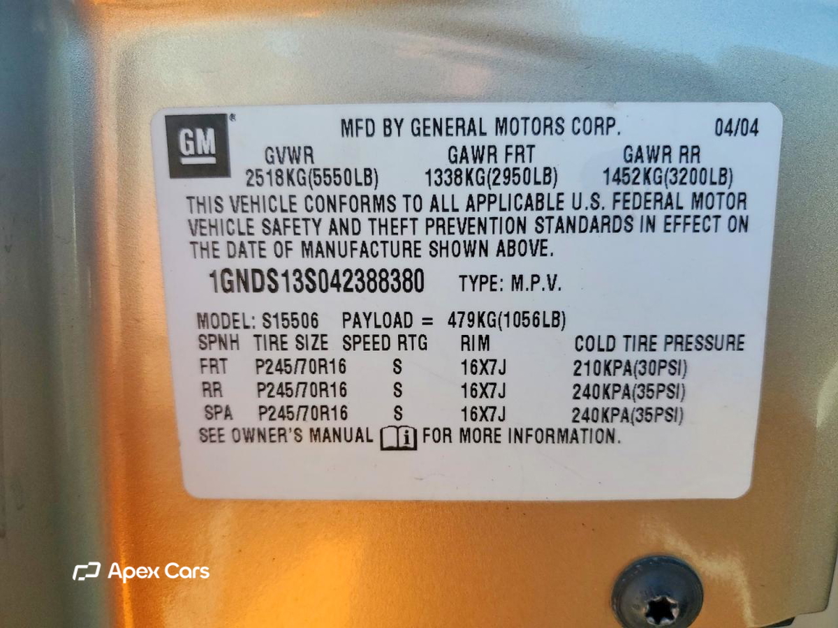 Chevrolet TrailBlazer 2004