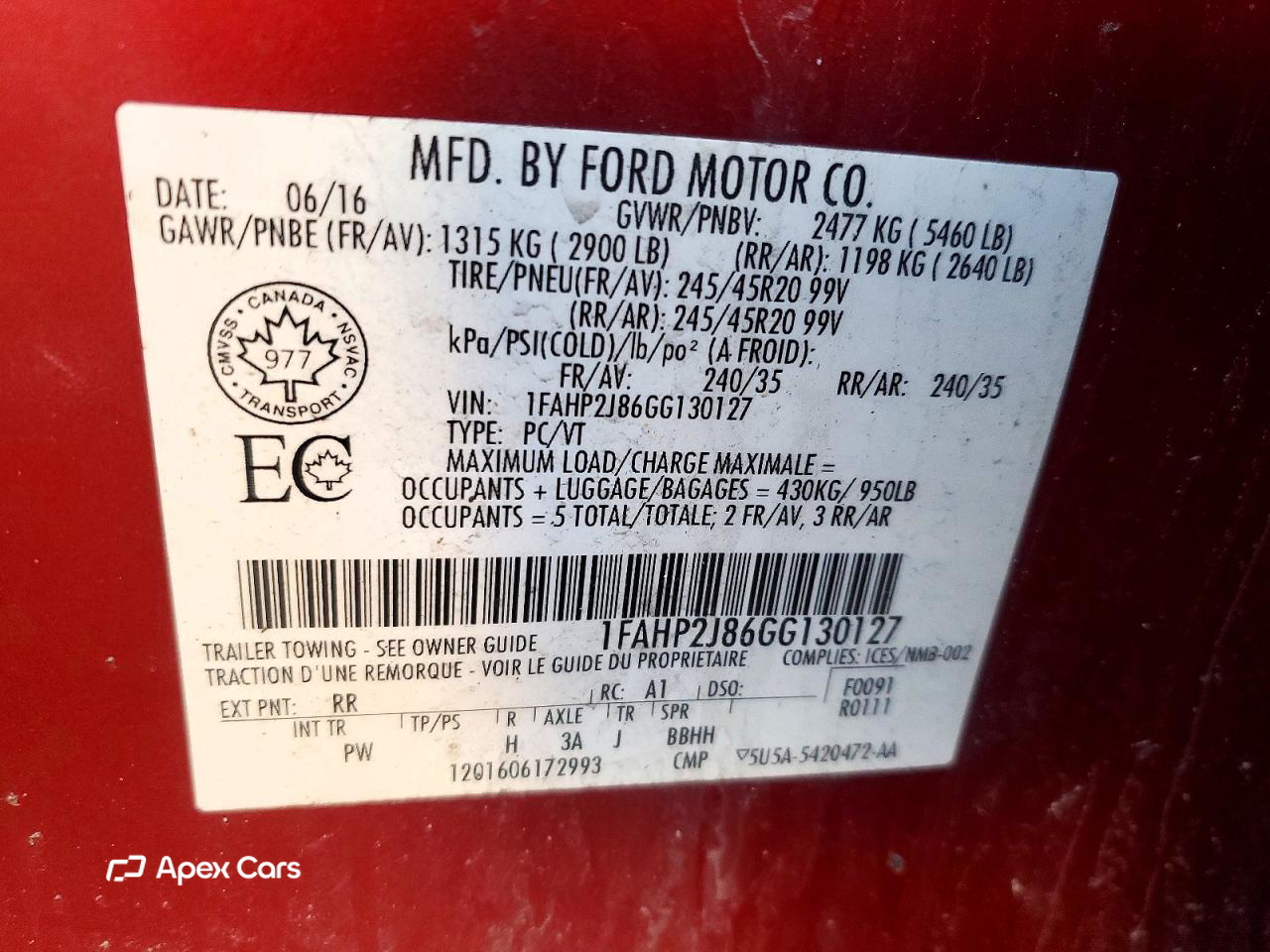 Ford Taurus 2016