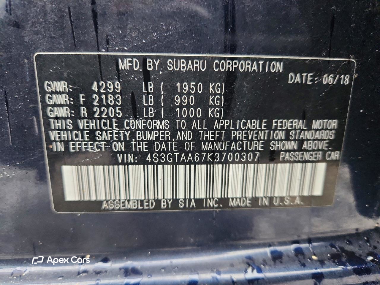 Subaru Impreza 2019