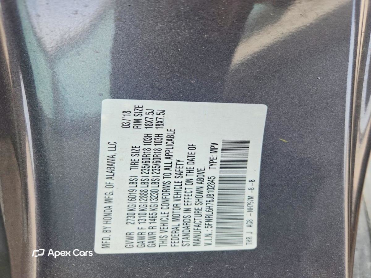 Honda Odyssey 2018