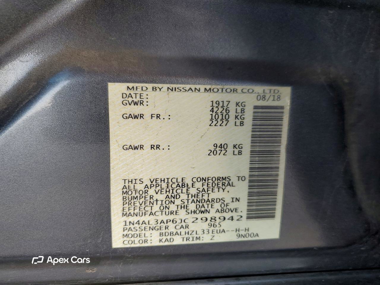 Nissan Altima 2018