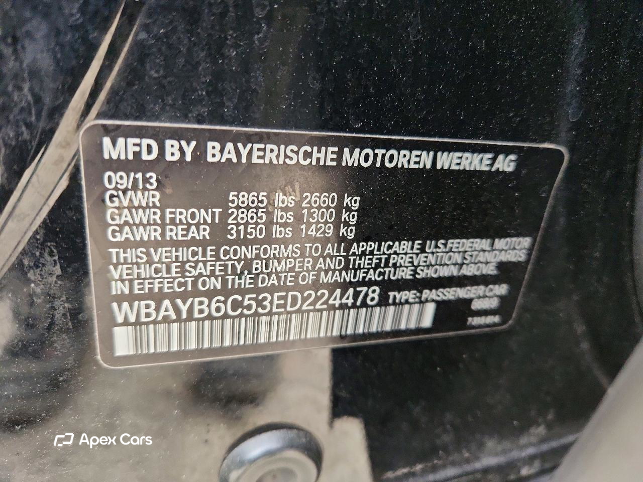 BMW Series 7 2014