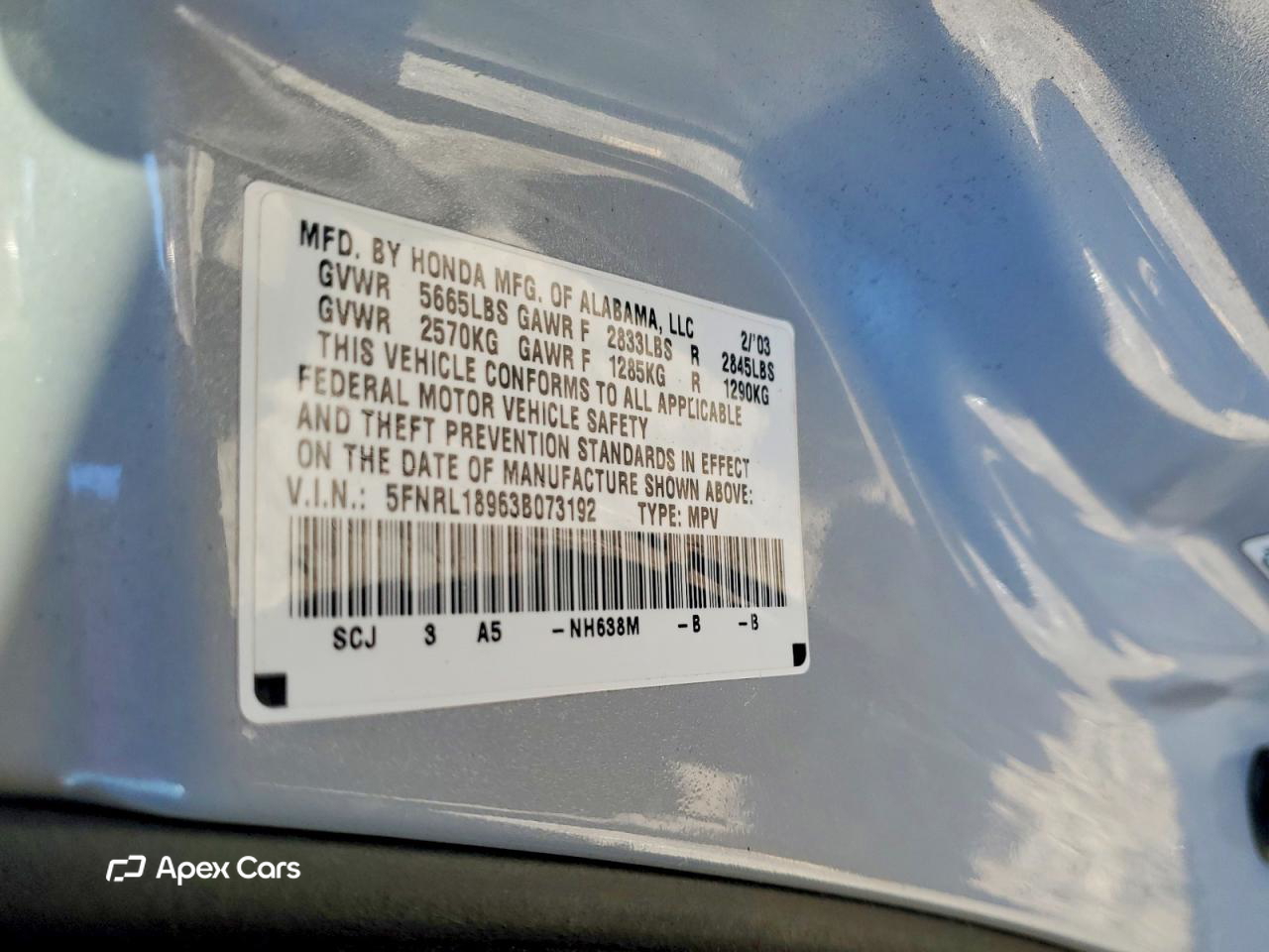 Honda Odyssey 2003
