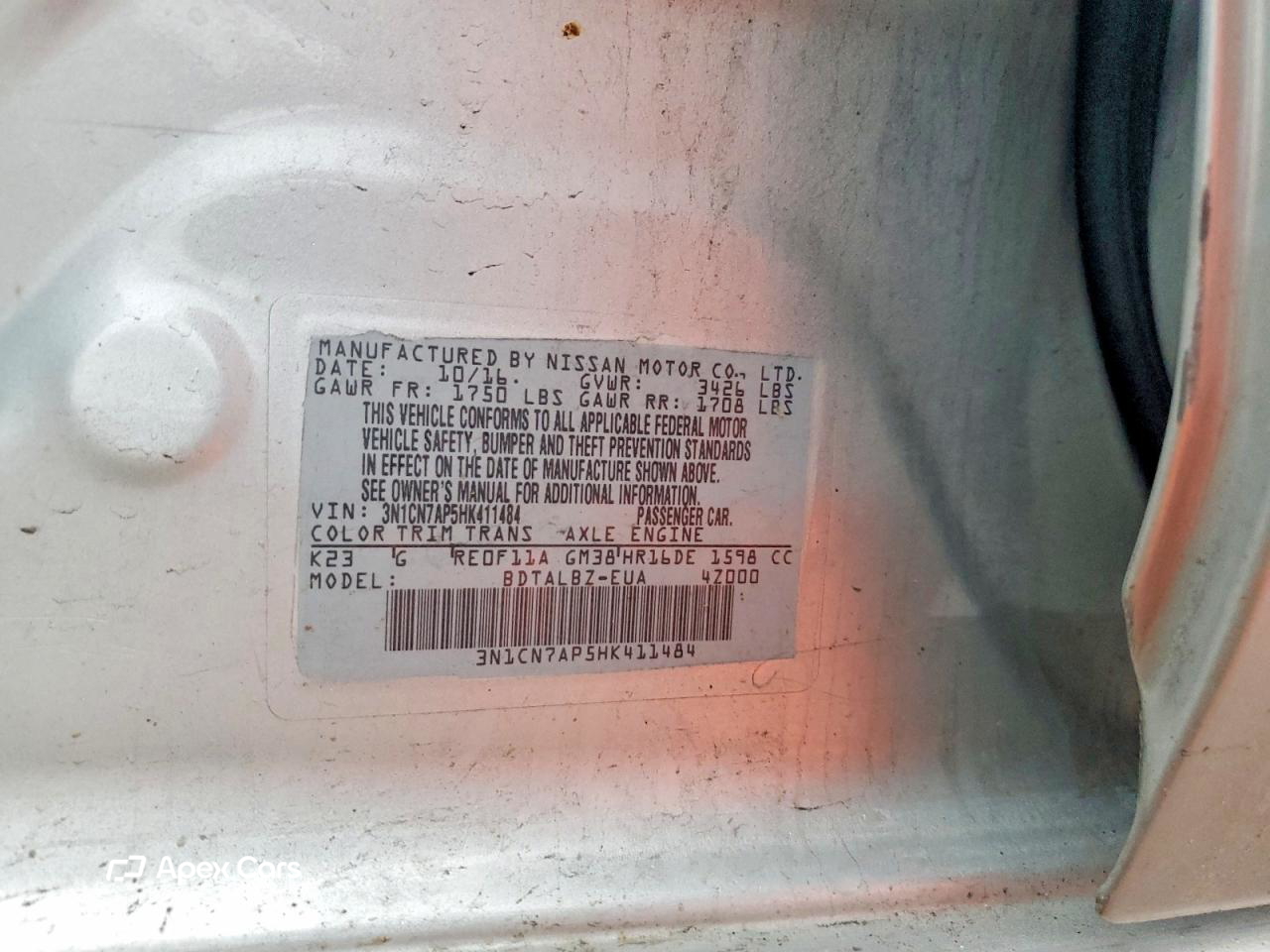 Nissan Versa 2017