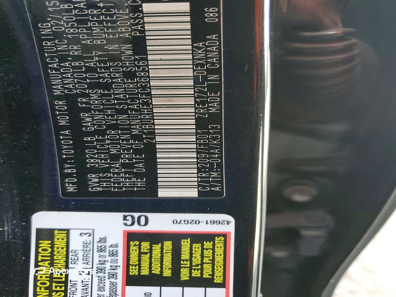 Toyota Corolla 2015