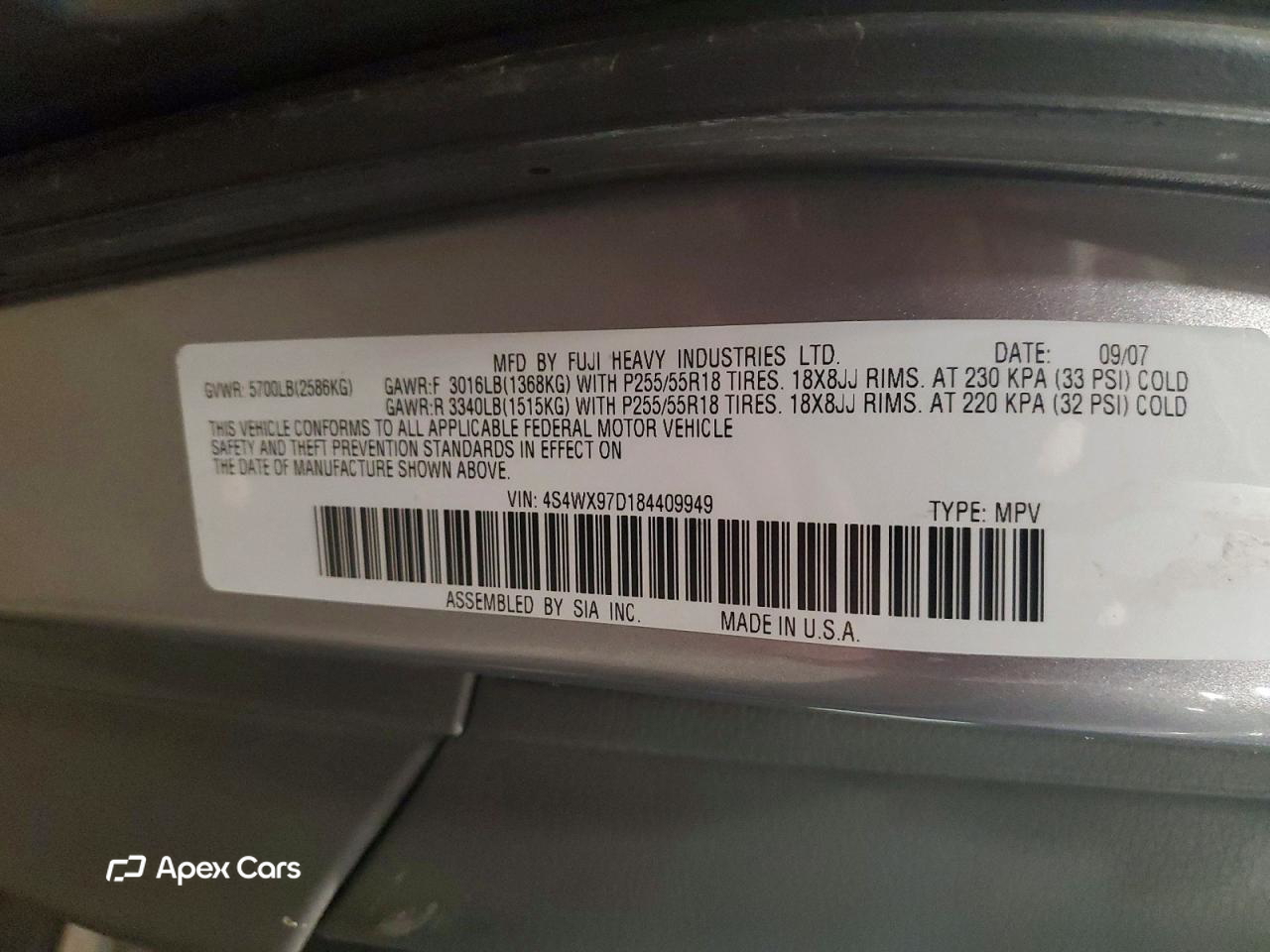 Subaru Tribeca 2008